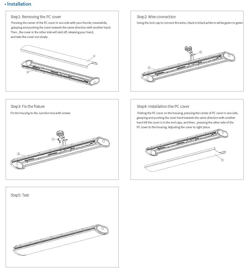 115lm/W 5ft 6ft LED 150mm Batten Light LED